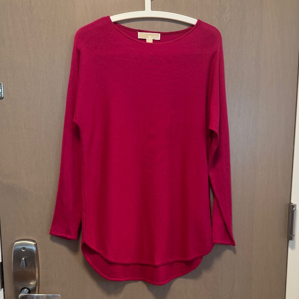Michael Kors Fuchsia Long Sleeve Top